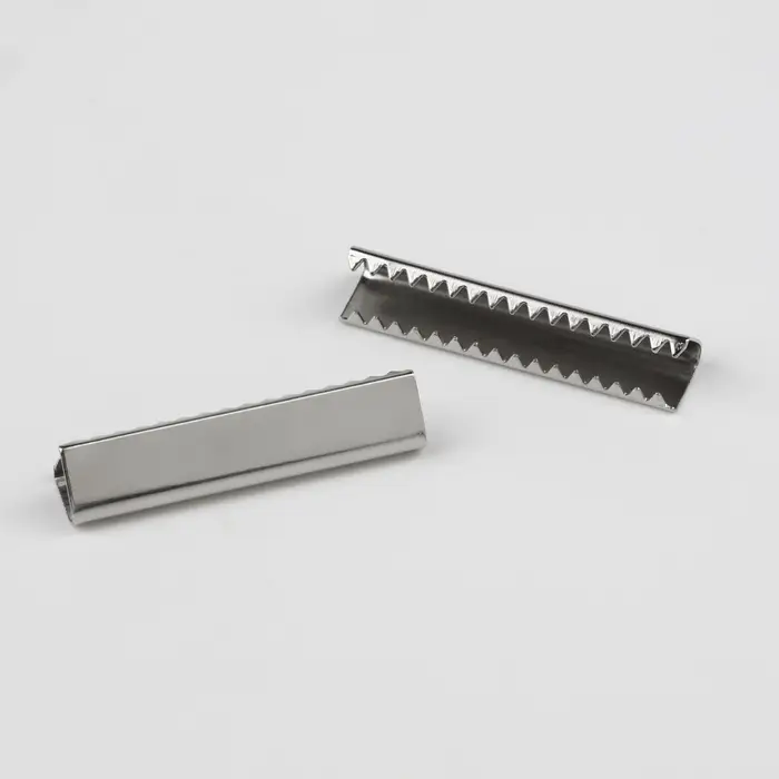 Наконечник-зажим для стропы, 5.8×25 мм, 10 шт., цвет серебряный Наконечник-зажим для стропы, 5.8×25 мм, 10 шт., цвет серебряный