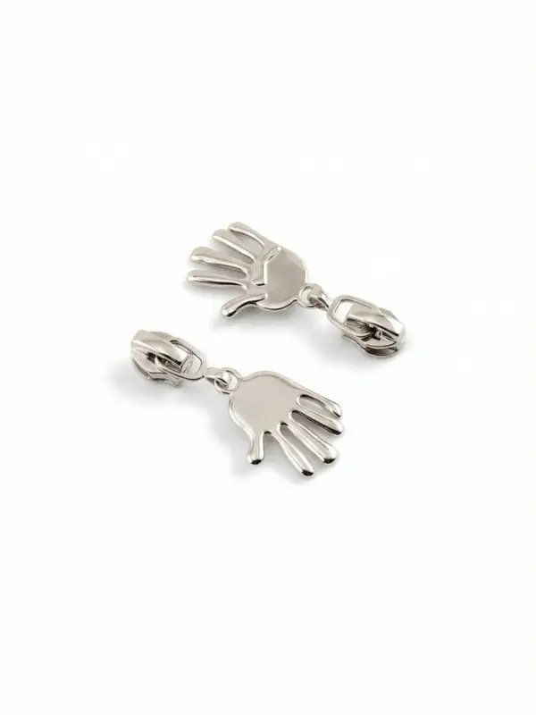 Бегунок для молнии &laquo;Спираль&raquo;, №3, &laquo;Ладонь&raquo;, 10 шт., цвет никель