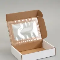 Коробка самосборная, белая с окном, 21 х 15 х 5 см