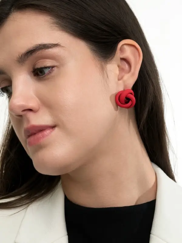 Серьги металл &laquo;Атмосфера&raquo;, витые, красные