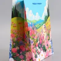 Пакет подарочный ламинированный &laquo;Поле цветов&raquo;, 18&times;22.3&times;10 см
