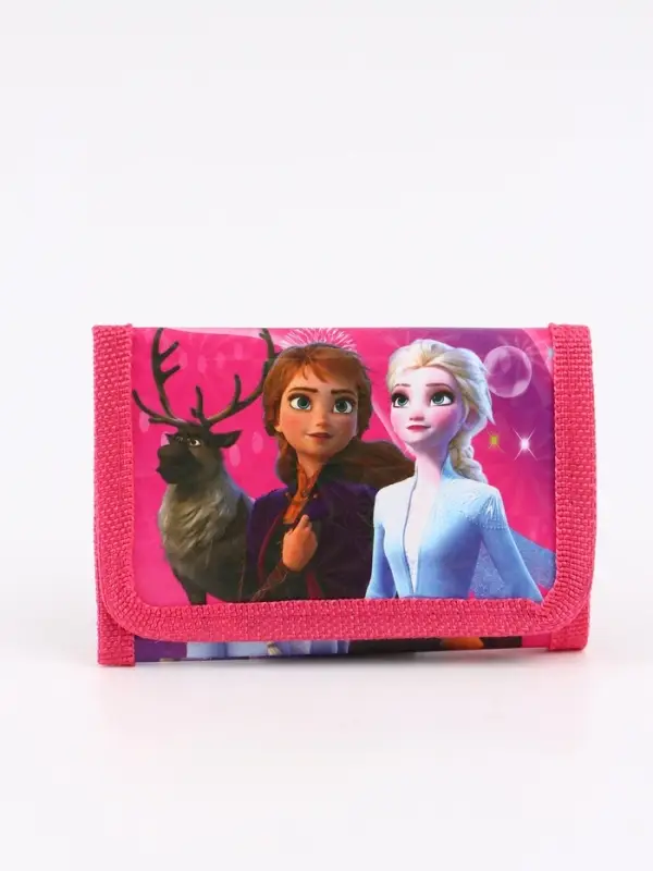 Кошелек детский на липучке, розовый, Холодное сердце