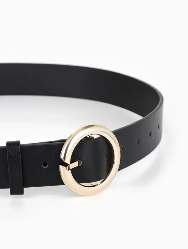 Ремень женский, 4&times;110 см, матовая пряжка, 1 прокол, чёрный