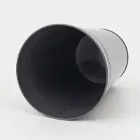 Вазон без ручек, 7 л, h=30 см, нержавеющая сталь, графитовый