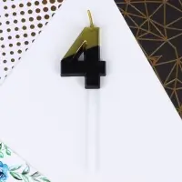 Свеча для торта, цифра «4», 11,5 х 2,3 см