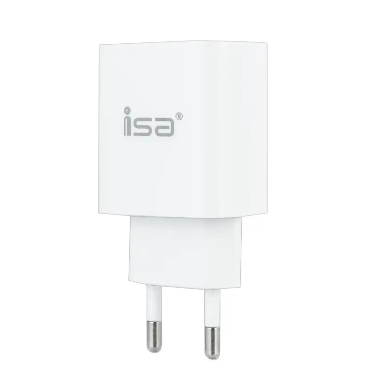 Переходник сетевого зарядного устройства HS18 на USB + Type-C  PD20W + QC3.0 ISA белый