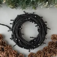 Гирлянда &laquo;Нить&raquo; 10 м, IP44, УМС, тёмная нить, 72 SMD-LED, свечение синее, 220 В