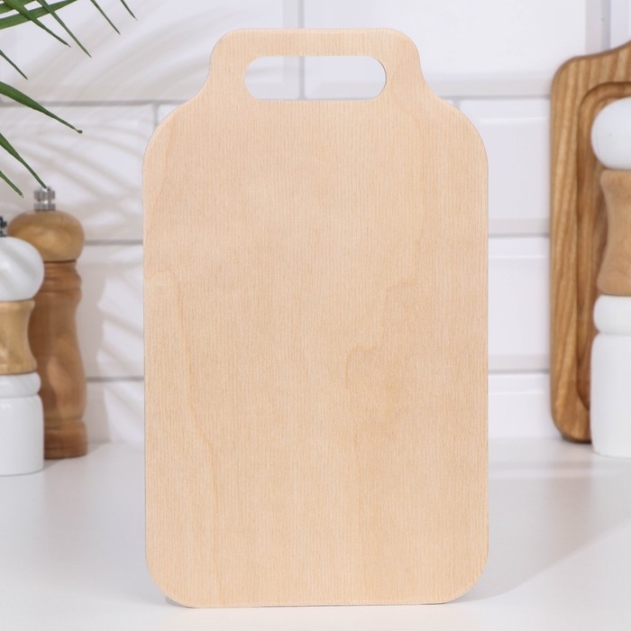 Доска разделочная деревянная  Доска разделочная деревянная "Скоба", ручка вырез, 25×15×0,6 см