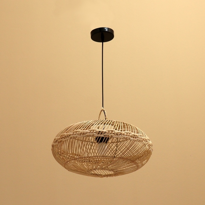 Светильник потолочный из ротанга Светильник потолочный из ротанга "Ваю" 1х120Вт, Е27, 40х40х20 см
