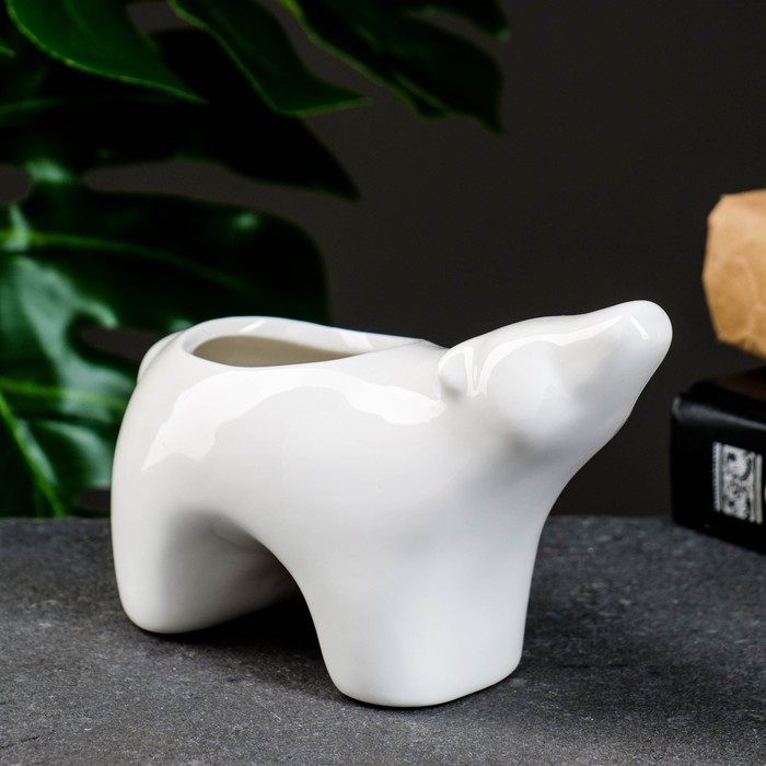 Горшок Горшок "Полярный медведь" 10*14*11 см