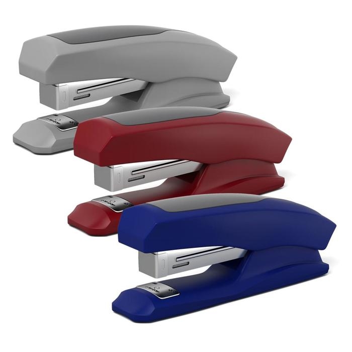Степлер №24/6, 26/6 до 30 листов ErichKrause Elegance Half-strip, вмещает до 100 скоб, глубина закладки бумаги до 55мм, микс