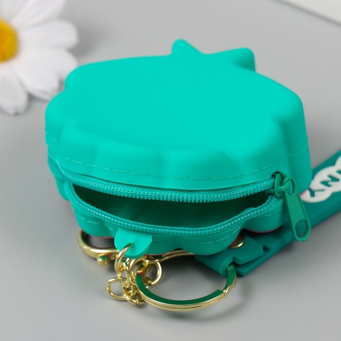 Брелок кошелёк с карабином, ремешком силикон Брелок кошелёк с карабином, ремешком силикон "Ракушка со звёздочкой" 3,2х8,2х8 см