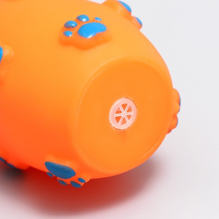 Игрушка пищащая Игрушка пищащая "Кегля" для собак, 14 см, оранжевая