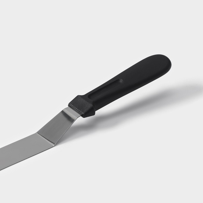 Кондитерская лопатка - палетка, изогнутая, 37 см, рабочая часть 25 см, цвет чёрный Кондитерская лопатка - палетка, изогнутая, 37 см, рабочая часть 25 см, цвет чёрный