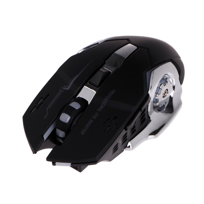 Мышь MB-2.7, игровая, беспроводная, оптическая, 800-2400 dpi, 500 мАч, подсветка, USB,черная Мышь MB-2.7, игровая, беспроводная, оптическая, 800-2400 dpi, 500 мАч, подсветка, USB,черная