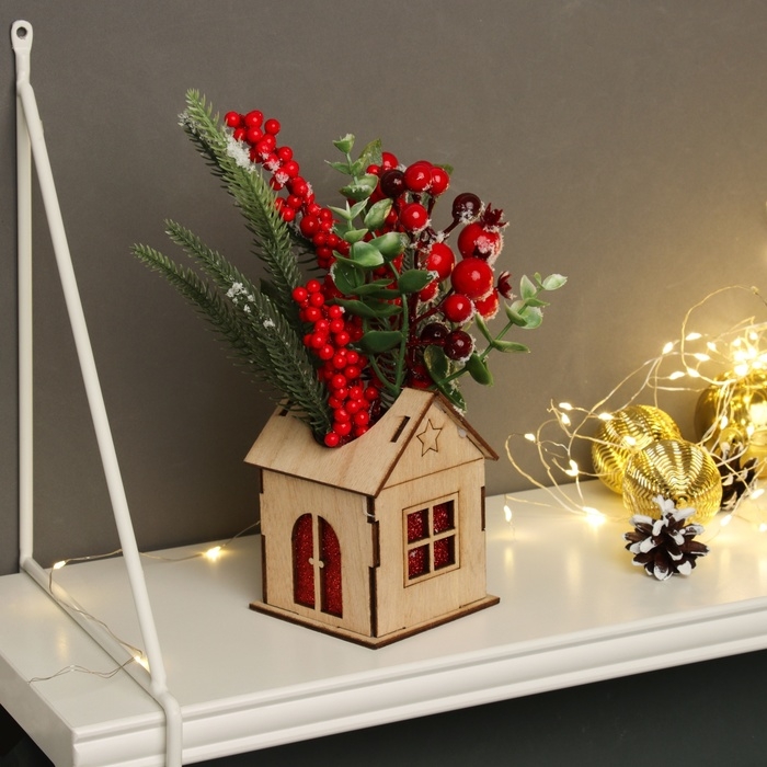 Декор  Декор "Зимний домик" 23х7,5 см