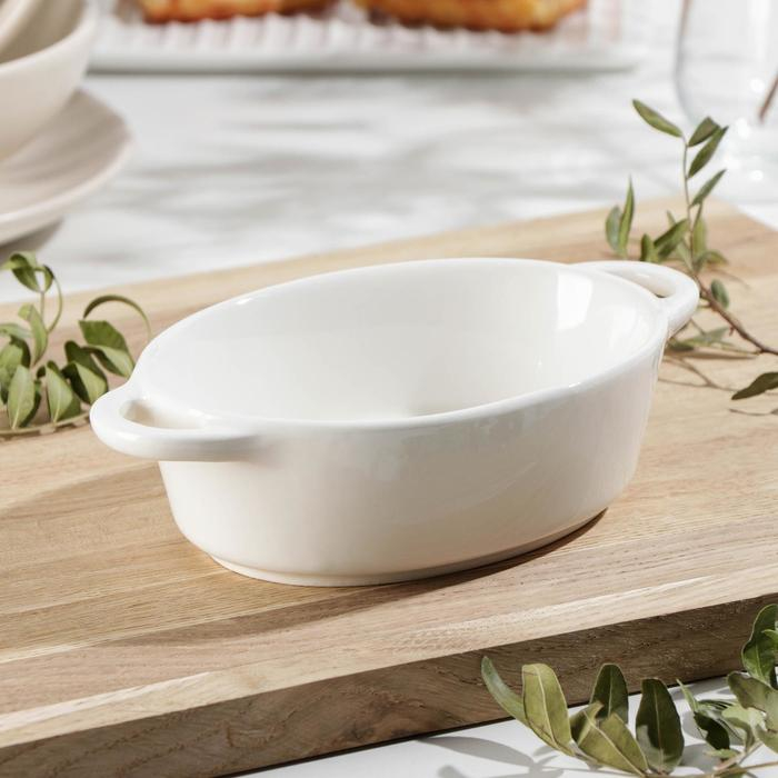 Форма для запекания из жаропрочной керамики Доляна «Долли», 18,5×11x4,5 см, цвет белый Форма для запекания из жаропрочной керамики Доляна «Долли», 18,5×11x4,5 см, цвет белый