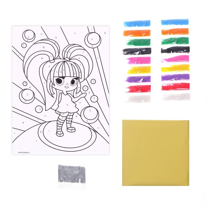 Набор для творчества. Сияющая фреска «Крутая девчонка» Набор для творчества. Сияющая фреска «Крутая девчонка»