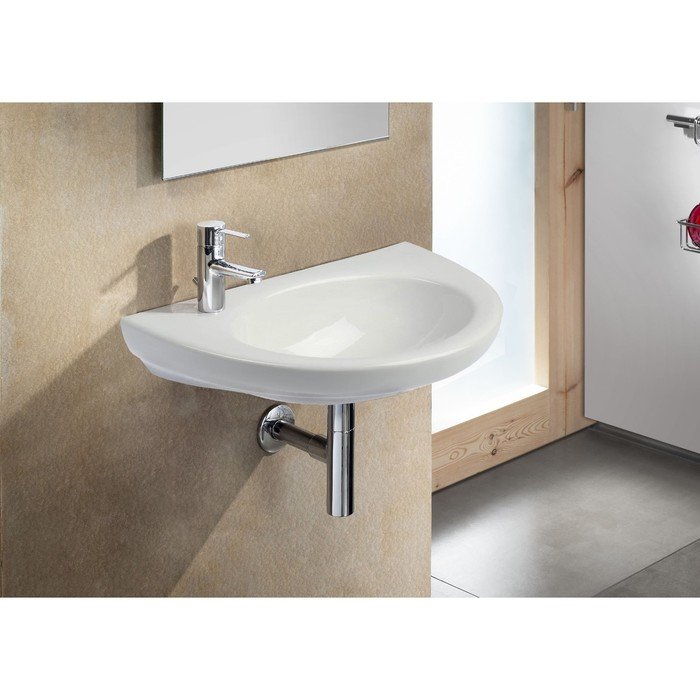 Умывальник ЛЗСФ Умывальник ЛЗСФ "Уют", ширина 500 мм, с отверстием под смеситель слева, крепление к стене