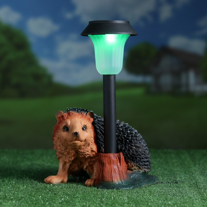 Садовый фонарь  Садовый фонарь "Ёжик на ножках с фонарем" 25 см МИКС