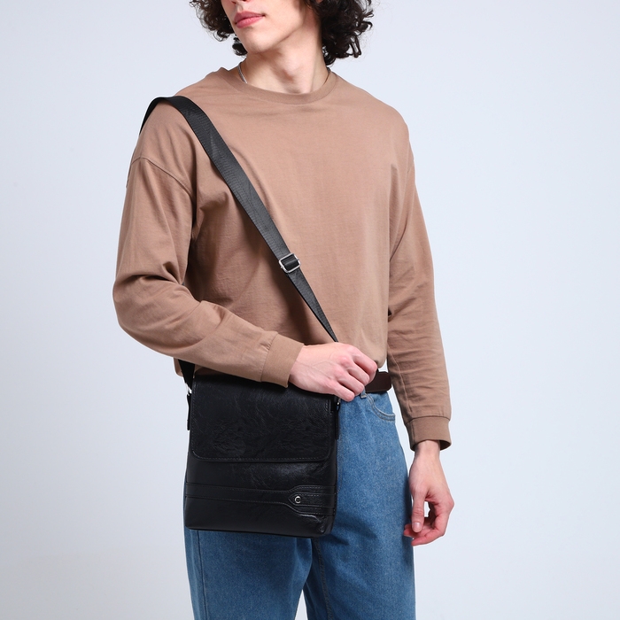 Сумка мужская, цвет чёрный Сумка мужская, цвет чёрный