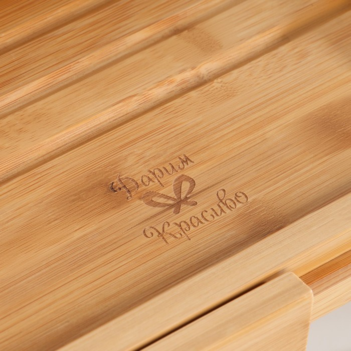 Столик- винница для ванны, большой, 75 (109) х 23 х 4,5 см, дерево Столик- винница для ванны, большой, 75 (109) х 23 х 4,5 см, дерево