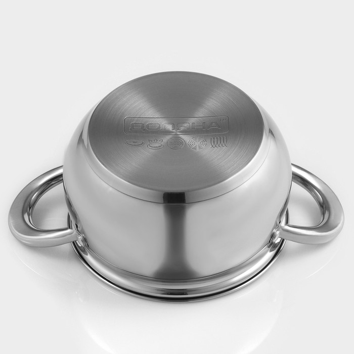 Кастрюля из нержавеющей стали Доляна «Гиперион», 2,5 л, d=18 см, с крышкой Кастрюля из нержавеющей стали Доляна «Гиперион», 2,5 л, d=18 см, с крышкой