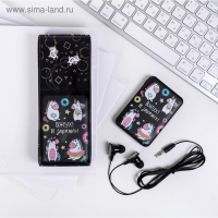 Набор наушники вакуумные и внешний аккумулятор 5000 mAh «Единорог»
