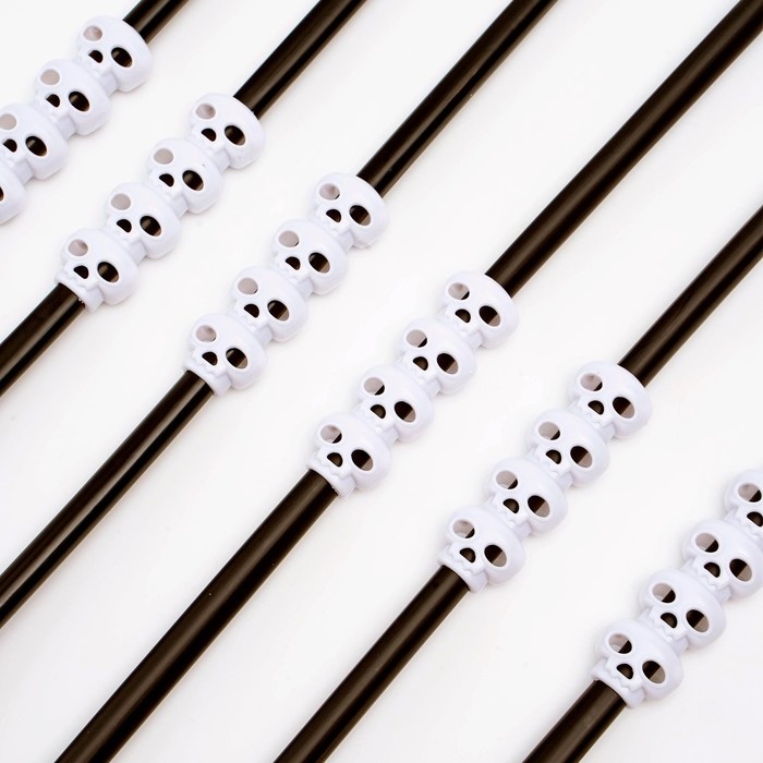 Трубочки для коктейля «Череп», цвет чёрный, набор 6 шт. Трубочки для коктейля «Череп», цвет чёрный, набор 6 шт.