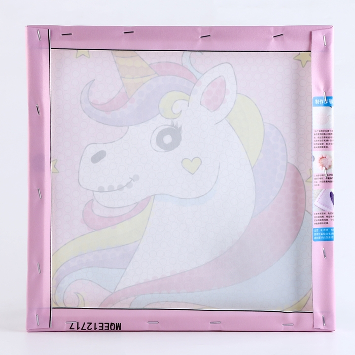 Аппликация помпошками &laquo;Прекрасный единорог&raquo;, размер &mdash; 30 &times; 30 см, клей 30 мл