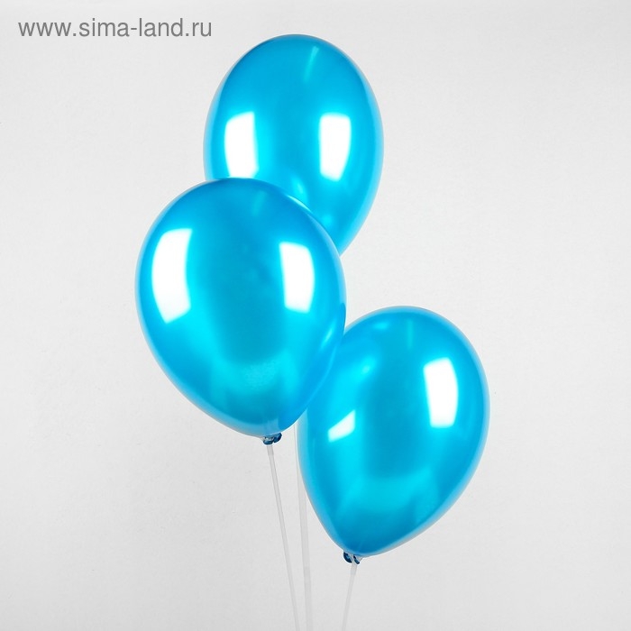 Шар латексный 12 Шар латексный 12", металл, набор 100 шт., цвет синий