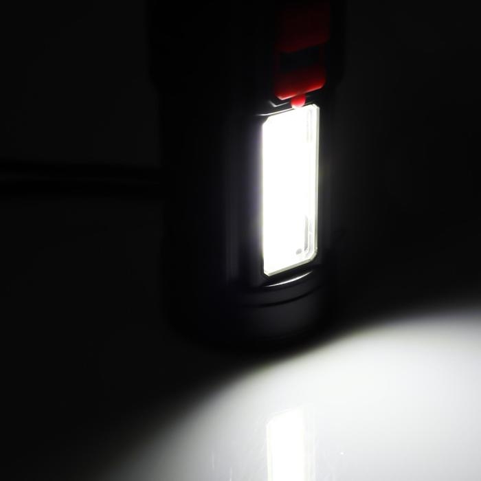 Фонарь ручной аккумуляторный, 3 Вт+3 Вт, 1200 мАч, COB, индикатор заряда Фонарь ручной аккумуляторный, 3 Вт+3 Вт, 1200 мАч, COB, индикатор заряда