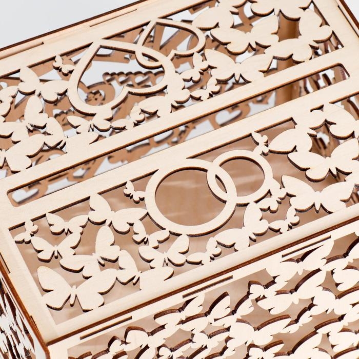 Свадебный банк Свадебный банк "Love", дерево, сборный, 24х19,5х16 см