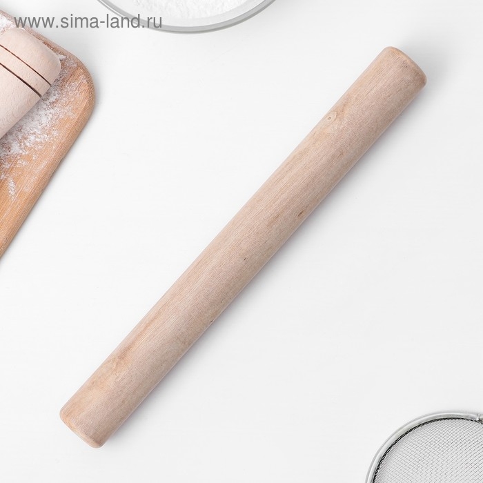 Скалка деревянная Доляна, 24 см, прямая Скалка деревянная Доляна, 24 см, прямая