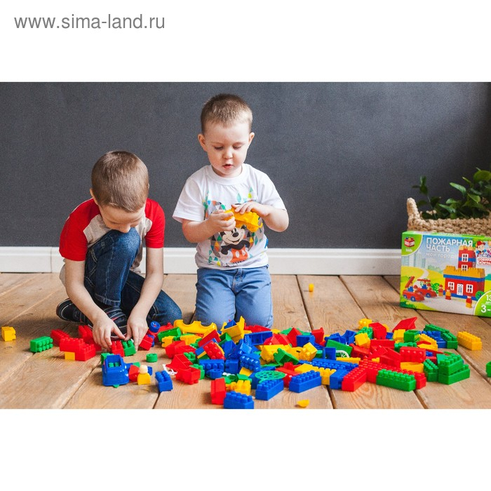 Конструктор «МОЙ ГОРОД: Пожарная часть», 138 деталей Конструктор «МОЙ ГОРОД: Пожарная часть», 138 деталей