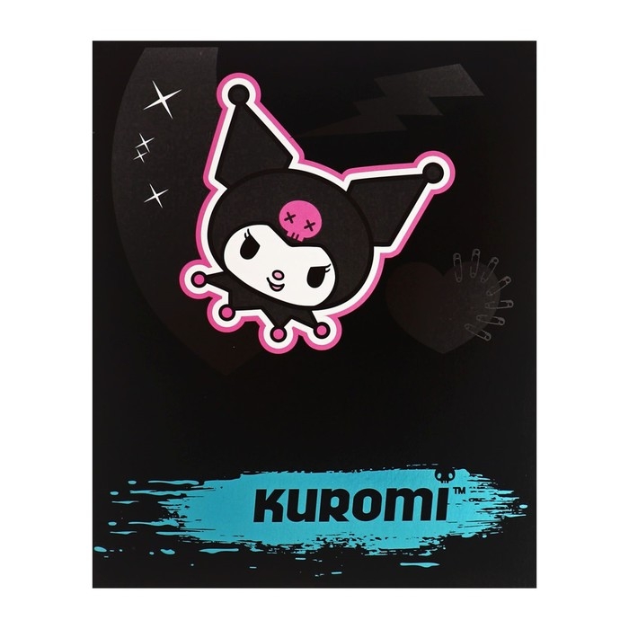 Тетрадь 48 листов в клетку Kuromi, обложка мелованный картон, тиснение фольгой, белизна 92%, блок 60 г/м2, МИКС Тетрадь 48 листов в клетку Kuromi, обложка мелованный картон, тиснение фольгой, белизна 92%, блок 60 г/м2, МИКС
