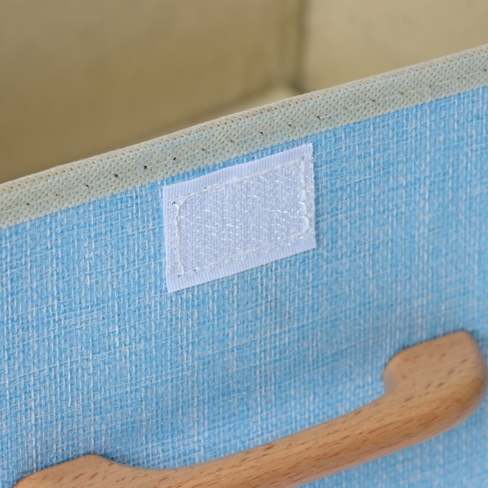 Короб стеллажный для хранения с крышкой LaDо́m «Франческа», 43×30,5×18,5 см, цвет голубой Короб стеллажный для хранения с крышкой LaDо́m «Франческа», 43×30,5×18,5 см, цвет голубой