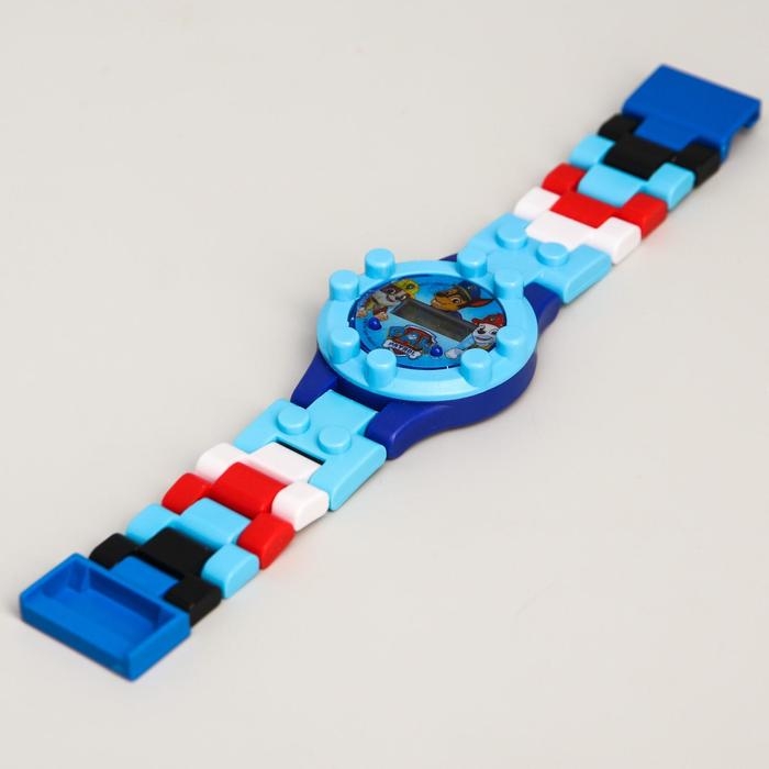Щенячий патруль. Часы наручные лего "Щенячий патруль", с ремешком-конструктором, PAW PATROL