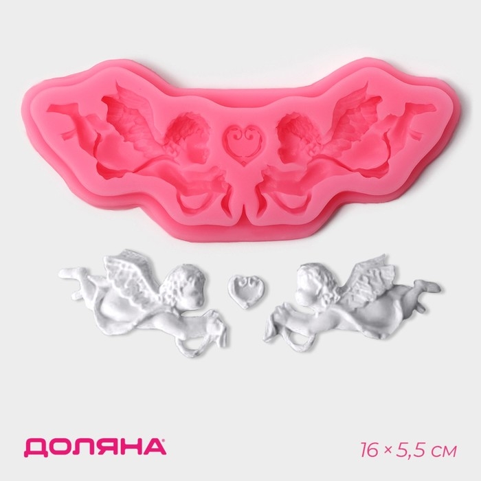 Молд Доляна «Ангелы», силикон, 16×5,5×1 см, цвет МИКС Молд Доляна «Ангелы», силикон, 16×5,5×1 см, цвет МИКС