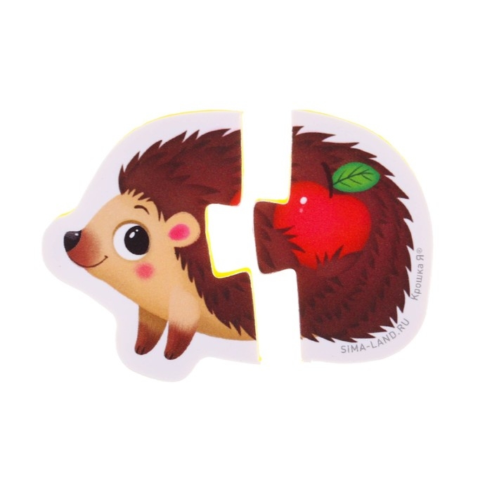 Мягкий пазл для малышей «Лесные зверята», 5 пазлов, Крошка Я Мягкий пазл для малышей «Лесные зверята», 5 пазлов, Крошка Я