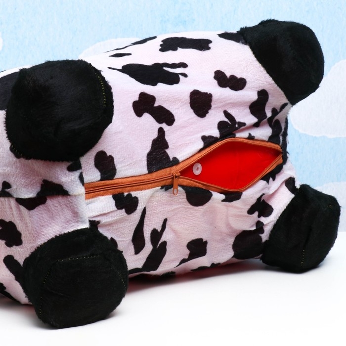 Игрушка - прыгун детская  Игрушка - прыгун детская "Коровка" резиновая надувная, 50х27см, в чехле, черно-белая