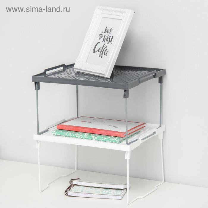 Подставка на металлических ножках «Лофт», 29,5×26×17,2 см, цвет серый Подставка на металлических ножках «Лофт», 29,5×26×17,2 см, цвет серый