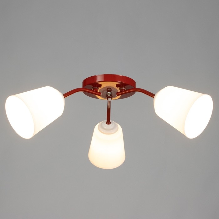Люстра "Онлайн" (цил.) 3х15Вт Е27 МОДЕЛЬ:BR 00286 красный 50х50х15см