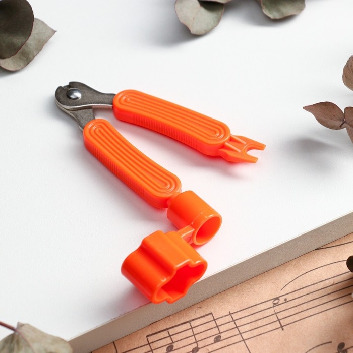 Машинка для намотки 3в1 Music Life, намотка, съем, резка струн, оранжевая Машинка для намотки 3в1 Music Life, намотка, съем, резка струн, оранжевая