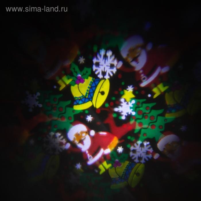 Световой прибор «Лампа с картинками» 7 см, Е27, 4 картриджа, свечение мульти