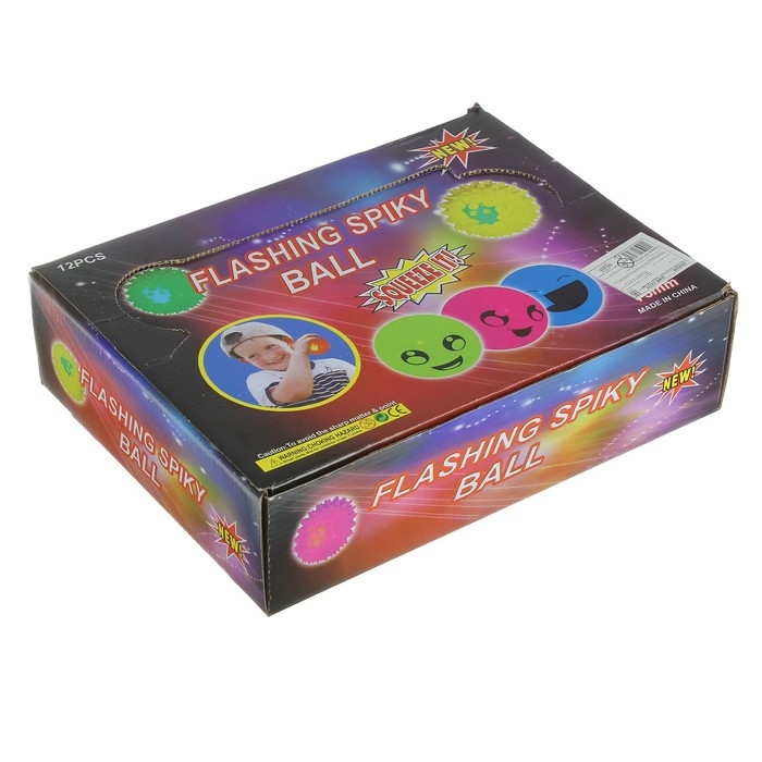 Мяч «Ёжик», световой, с пищалкой, цвета МИКС Мяч «Ёжик», световой, с пищалкой, цвета МИКС