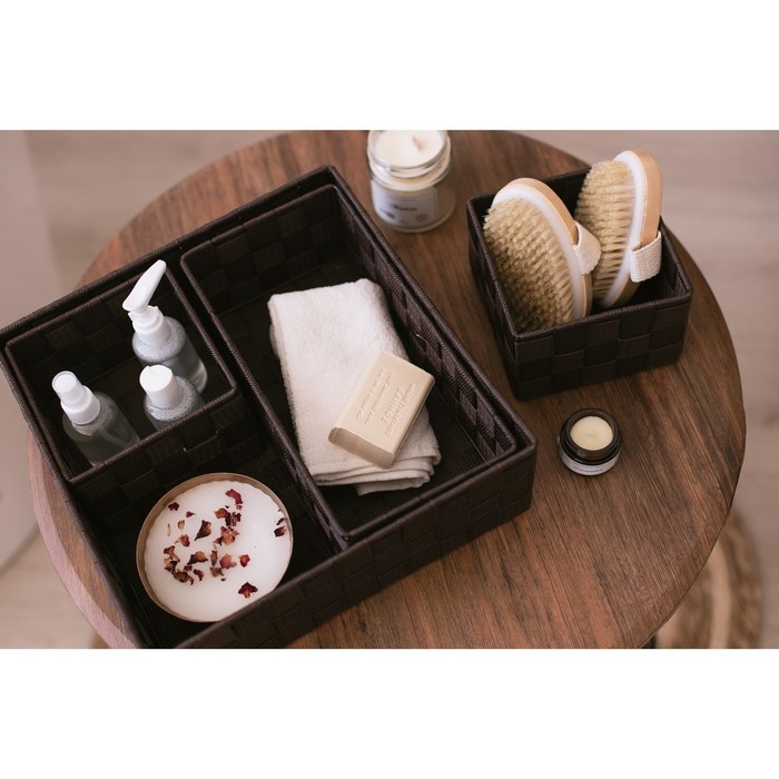 Корзины для хранения LaDо́m, 4 шт, ручное плетение, цвет коричневый Корзины для хранения LaDо́m, 4 шт, ручное плетение, цвет коричневый