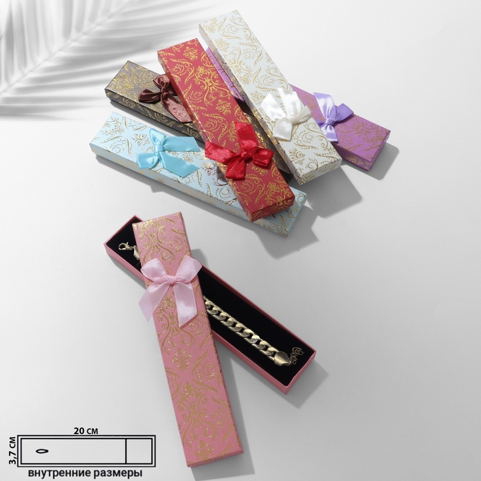 Коробочка подарочная под браслет/цепочку/часы «Восток», 21×4, цвет МИКС Коробочка подарочная под браслет/цепочку/часы «Восток», 21×4, цвет МИКС