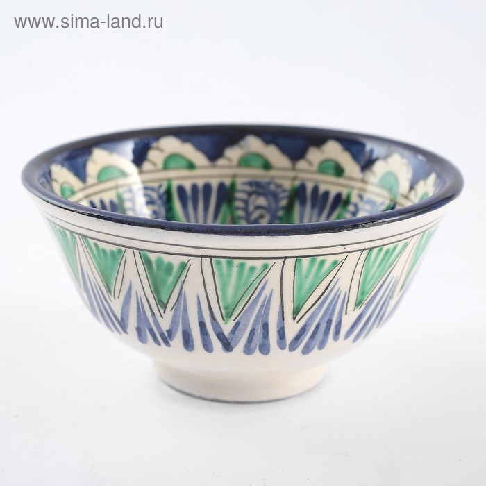 Пиала чайная Риштанская керамика  Пиала чайная Риштанская керамика "Цветы" большая, 11 см, микс