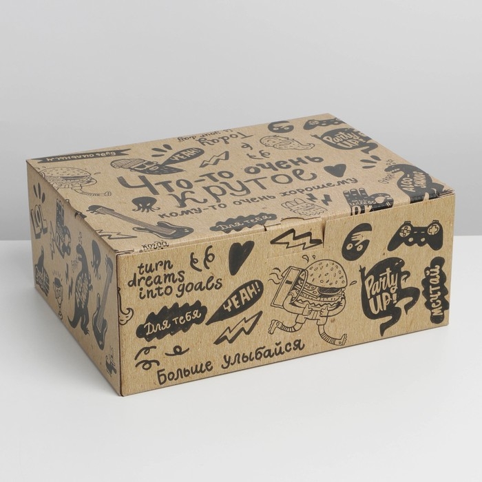 Коробка‒пенал, упаковка подарочная, «Что-то очень крутое», 30 х 23 х 12 см Коробка‒пенал, упаковка подарочная, «Что-то очень крутое», 30 х 23 х 12 см